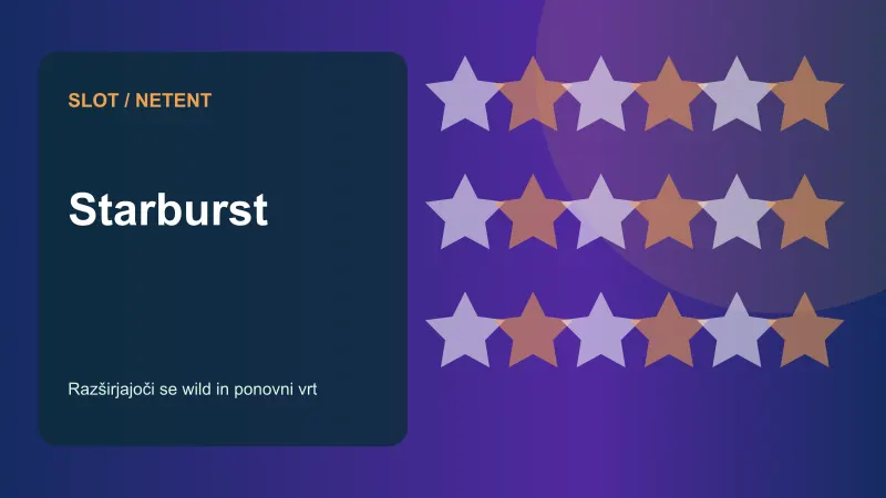 Starburst: razširjajoči se wild in ponovni vrtljaj